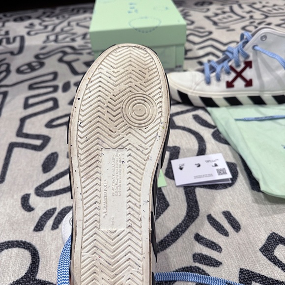 *SOLD* Off-White Vulcanized High Top Sneakers - Picture 6 of 8